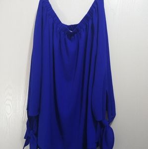 🌼Royal blue Off shoulder flowy top